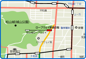 地図：財団法人松山観光コンベンション協会